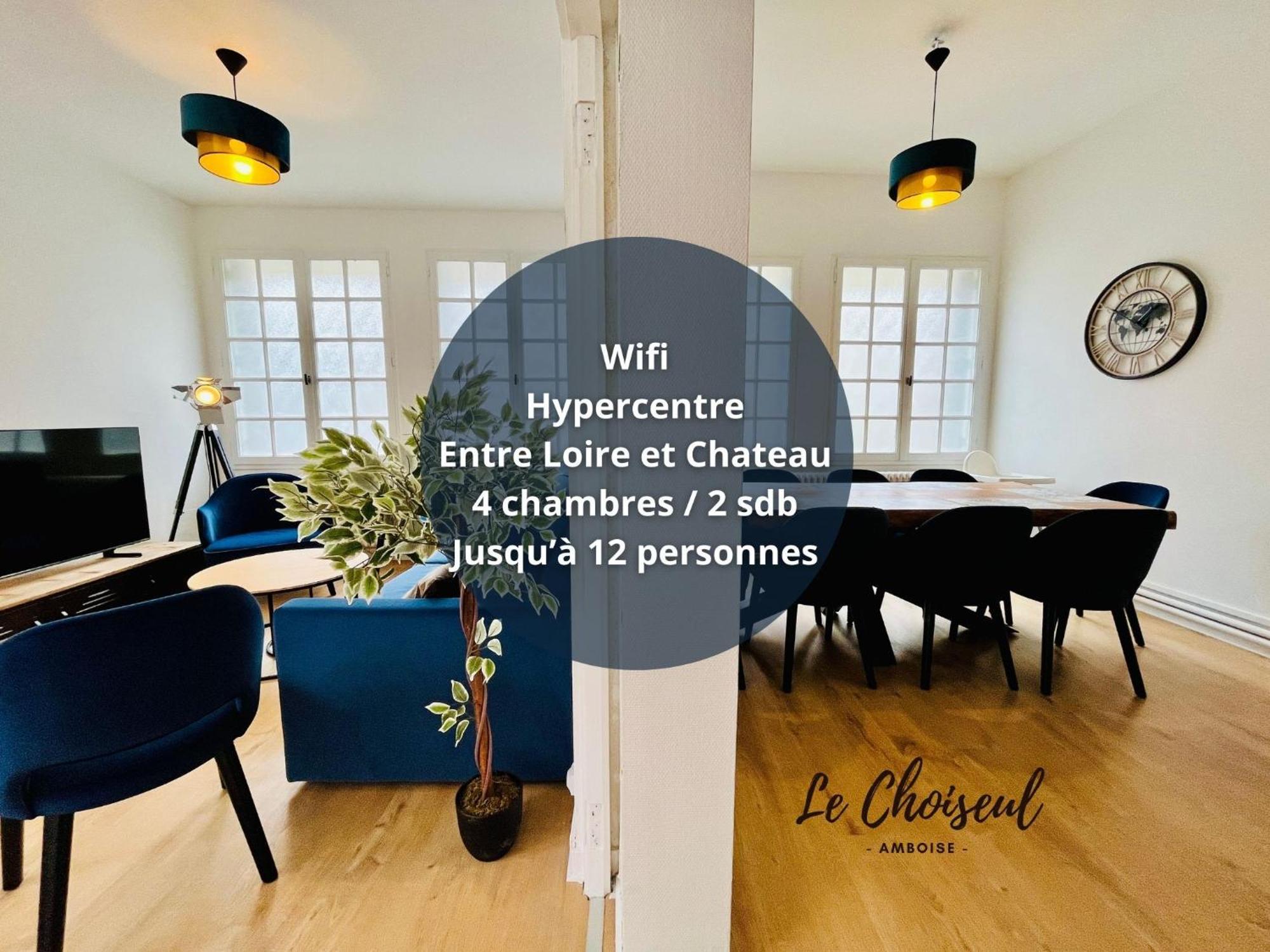 Le Choiseul - T5 Entre Loire Et Chateau Royal - Manoir De La Concorde Amboise Luaran gambar